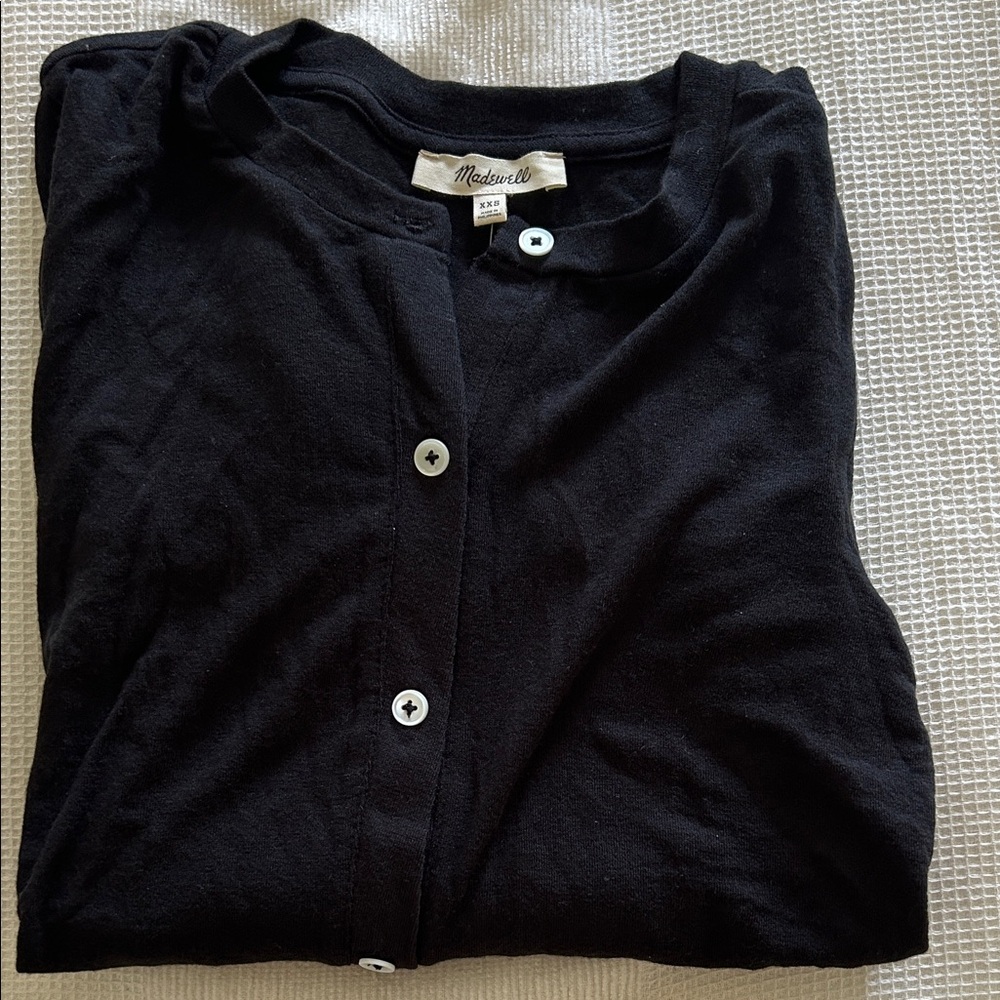 Madewell Black Button-Up Cardigan
